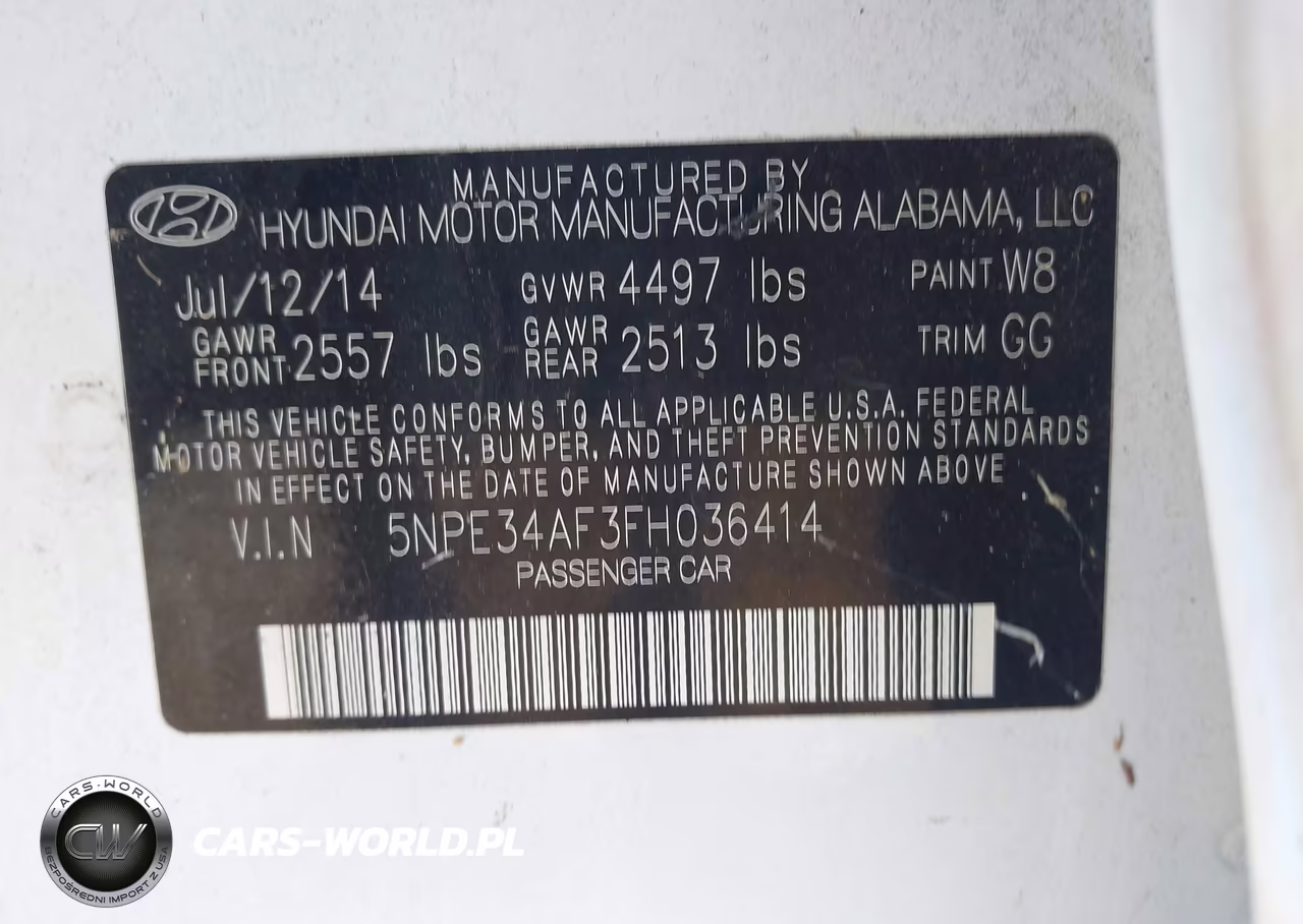 2015 Hyundai Sonata Limited VIN:5NPE34AF3FH036414 - 9