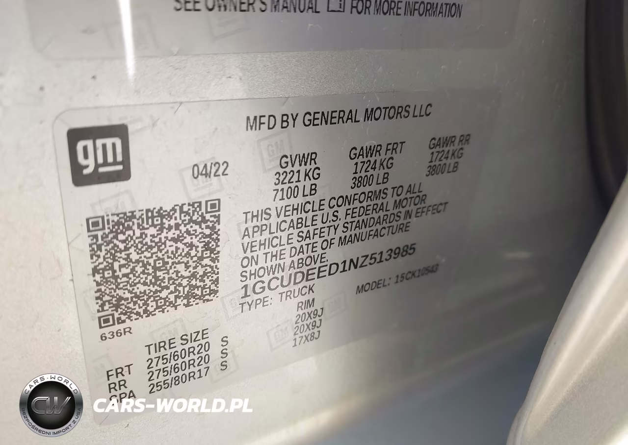 2022 Chevrolet Silverado K1500 Rst VIN:1GCUDEED1NZ513985 - 9