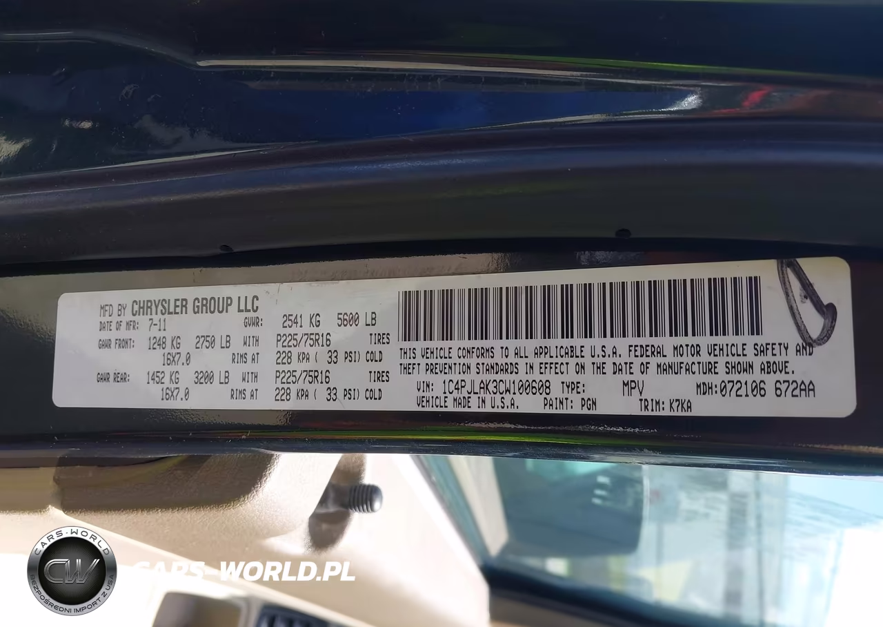 2012 Jeep Liberty Sport VIN:1C4PJLAK3CW100608 - 9