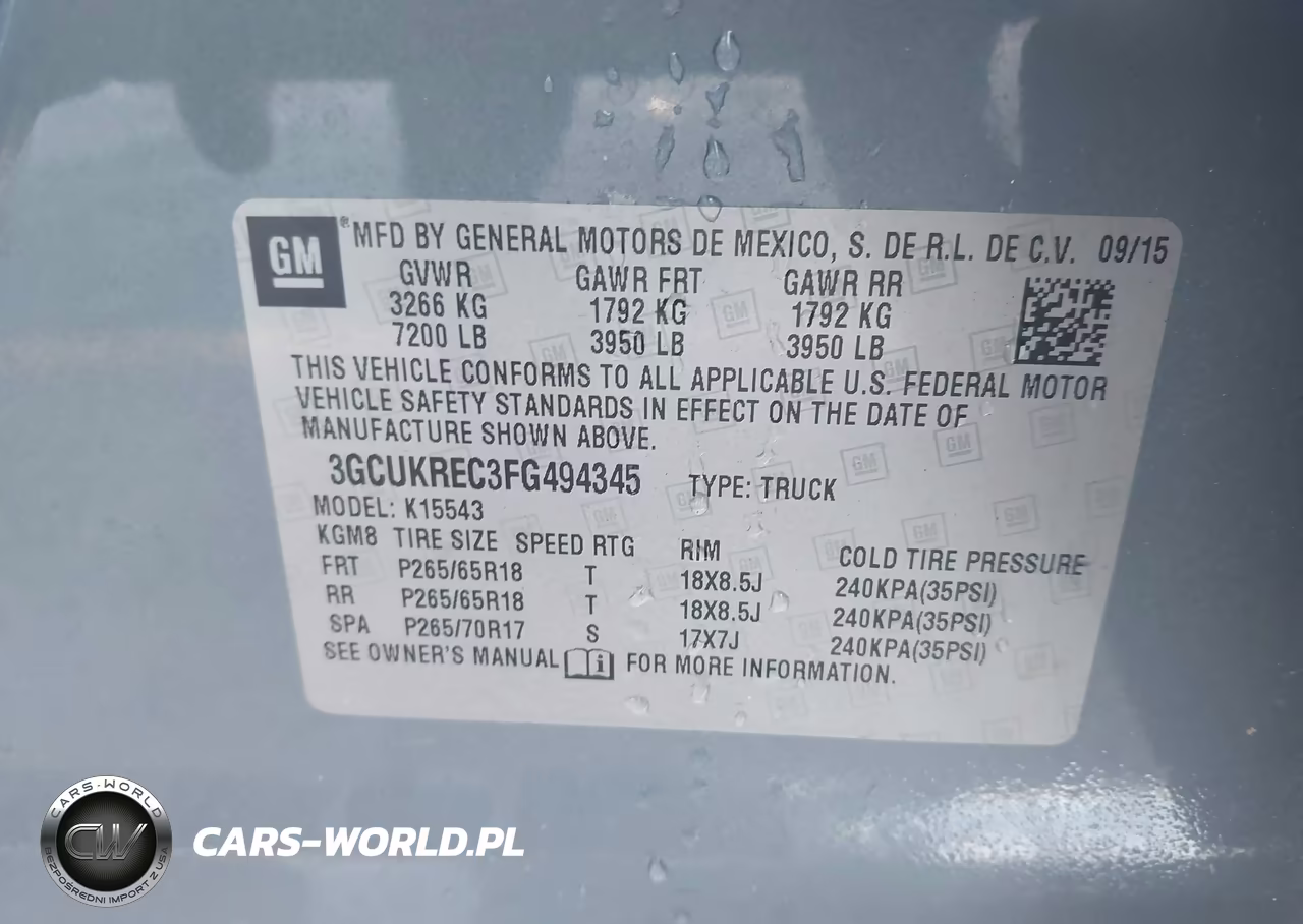 2015 Chevrolet Silverado 1500 Lt VIN:3GCUKREC3FG494345 - 9