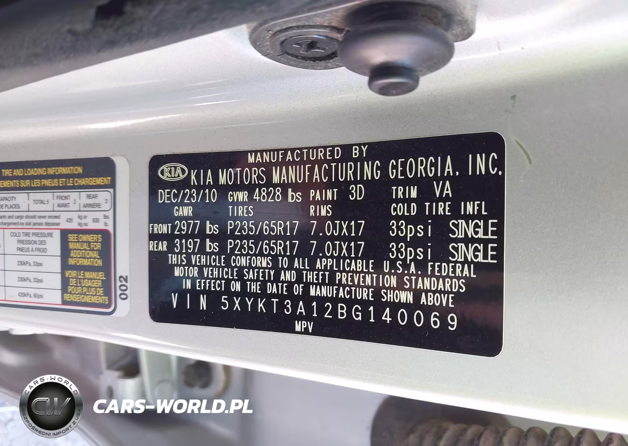 2011 Kia Sorento Lx VIN:5XYKT3A12BG140069 - 9