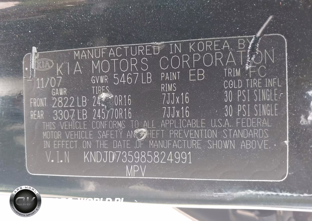 2008 Kia Sorento Lx VIN:KNDJD735985824991 - 9
