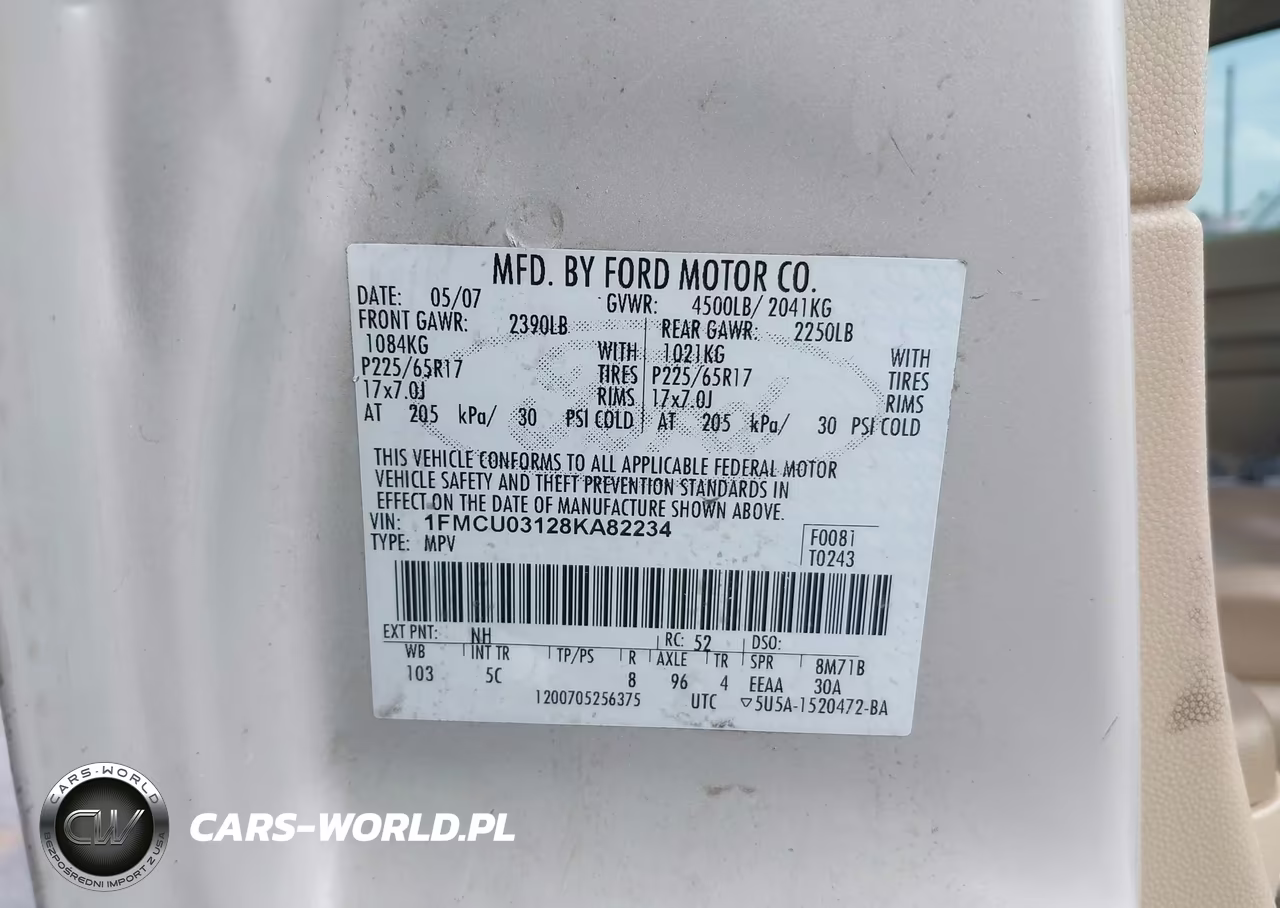 2008 Ford Escape Xlt VIN:1FMCU03128KA82234 - 9