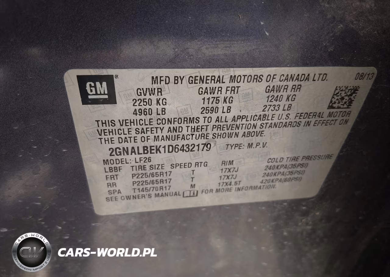 2013 Chevrolet Equinox Ls VIN:2GNALBEK1D6432179 - 9