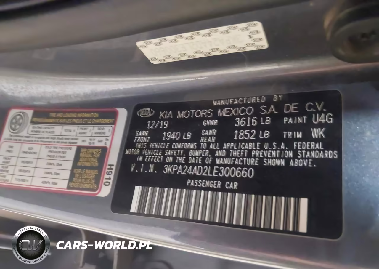 2020 Kia Rio S VIN:3KPA24AD2LE300660 - 9