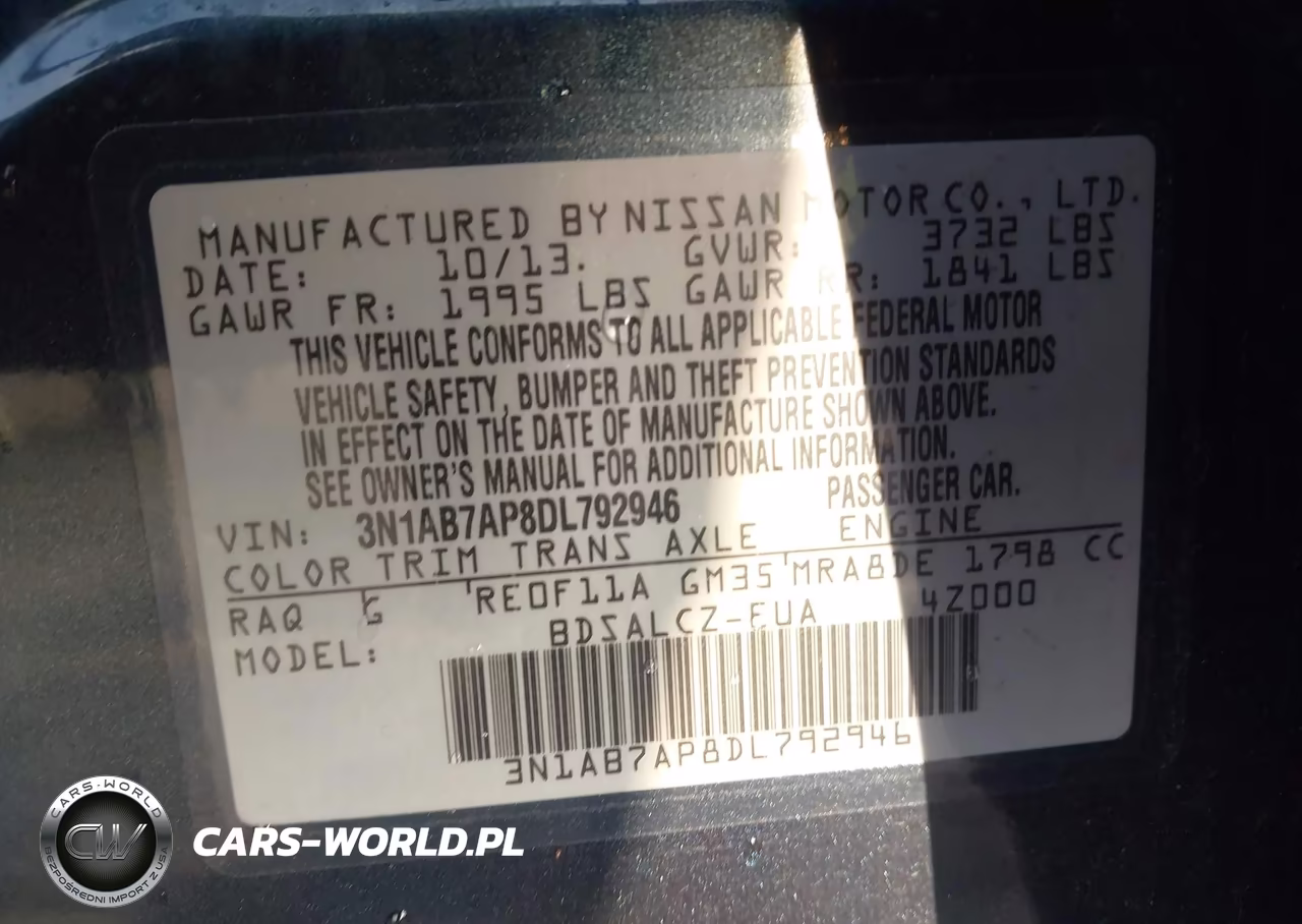 2013 Nissan Sentra S VIN:3N1AB7AP8DL792946 - 9