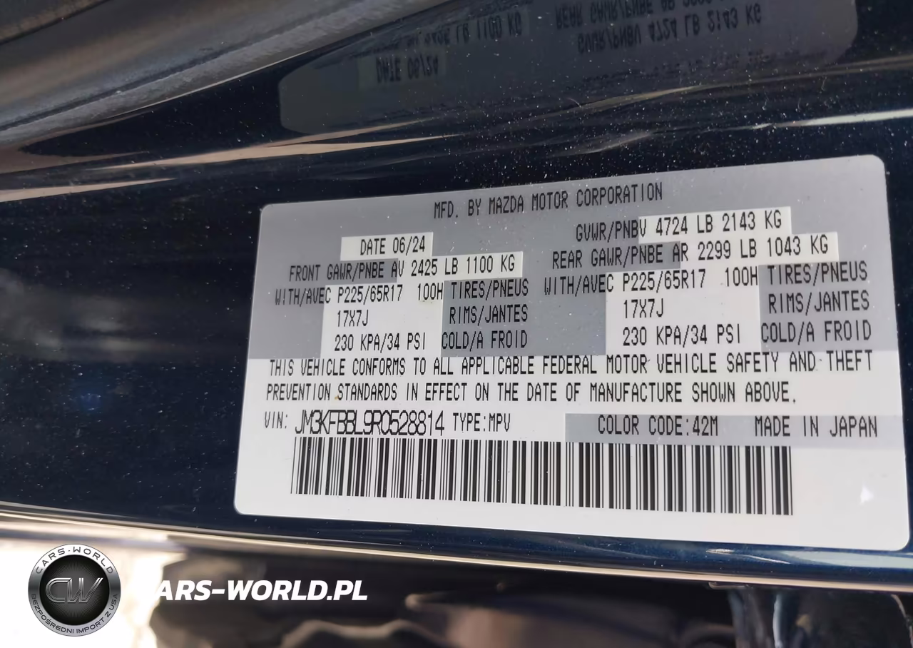 2024 Mazda Cx-5 2.5 S Select VIN:JM3KFBBL9R0528814 - 9