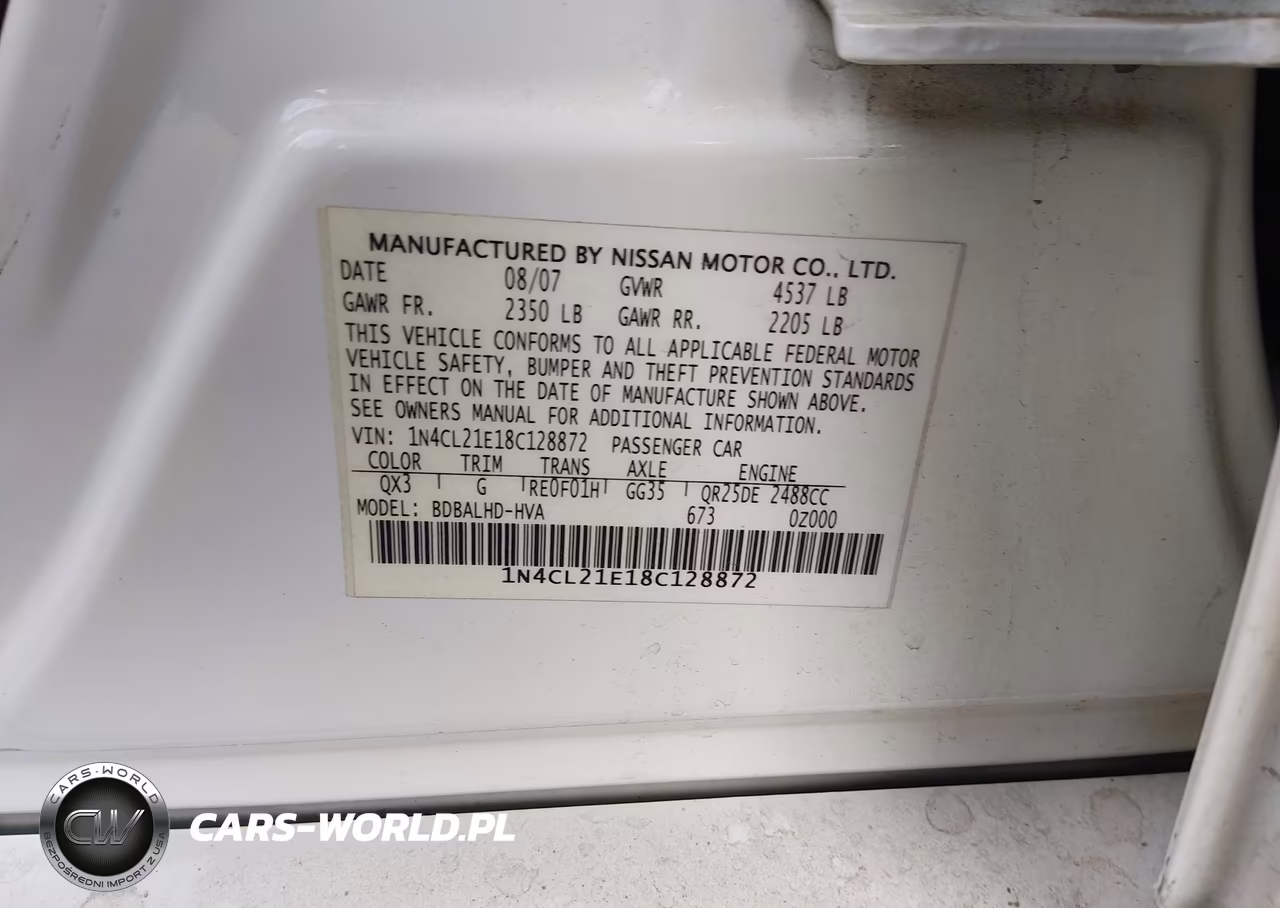 2008 Nissan Altima Hybrid VIN:1N4CL21E18C128872 - 9