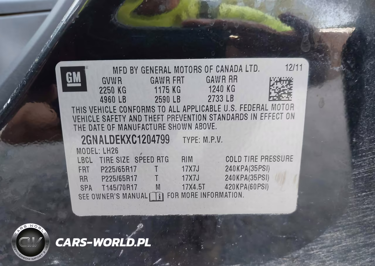 2012 Chevrolet Equinox Lt W-1Lt VIN:2GNALDEKXC1204799 - 9