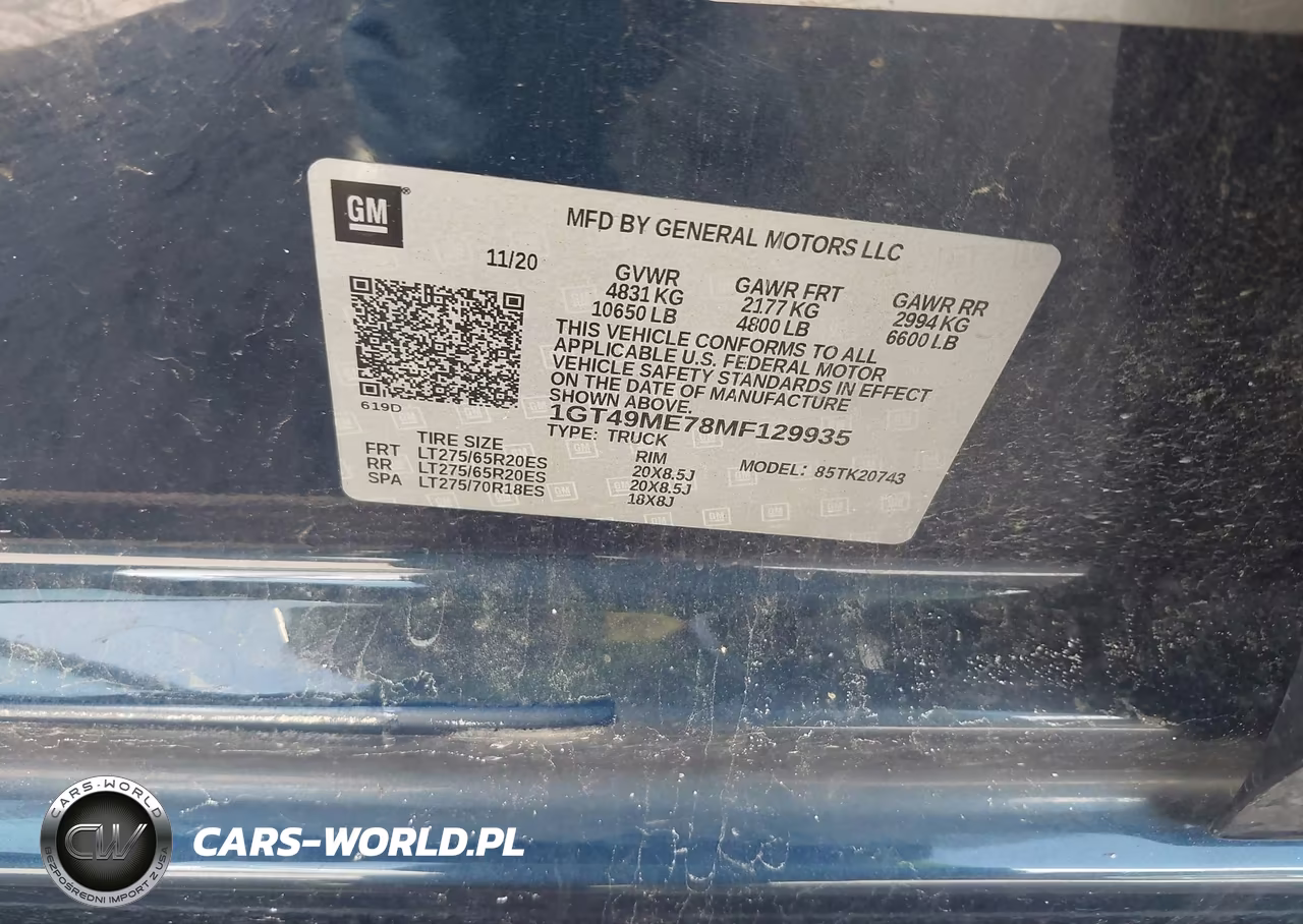 2021 GMC Sierra 2500Hd 4Wd Standard Bed Sle VIN:1GT49ME78MF129935 - 8