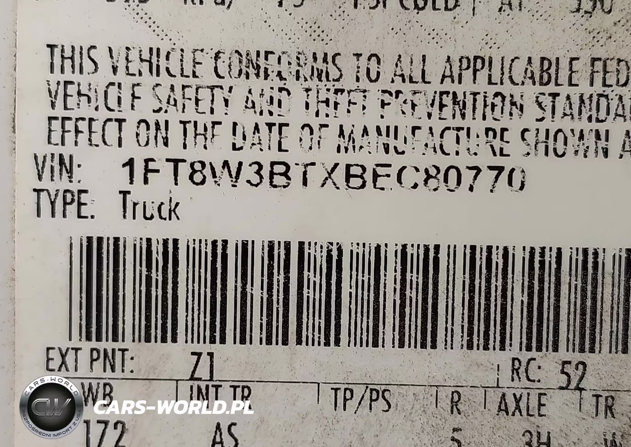 2011 Ford Super Duty F-350 Srw Xl VIN:1FT8W3BTXBEC80770 - 8