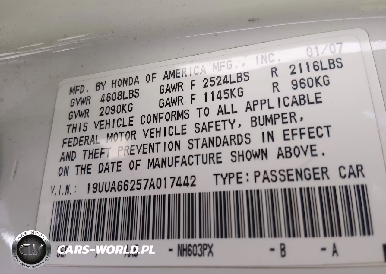 2007 Acura Tl 3.2 VIN:19UUA66257A017442 - 9