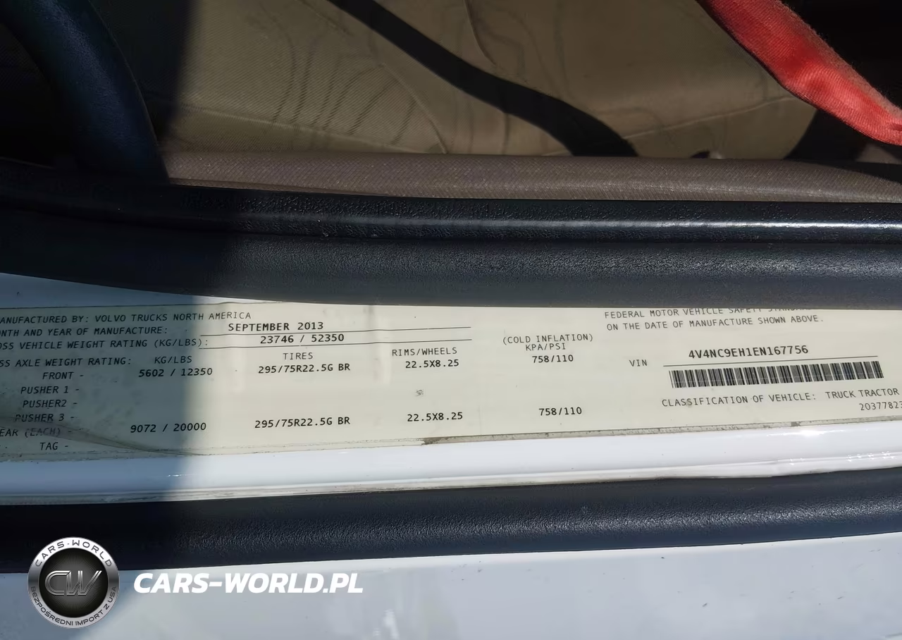 2014 Volvo Vn VIN:4V4NC9EH1EN167756 - 8