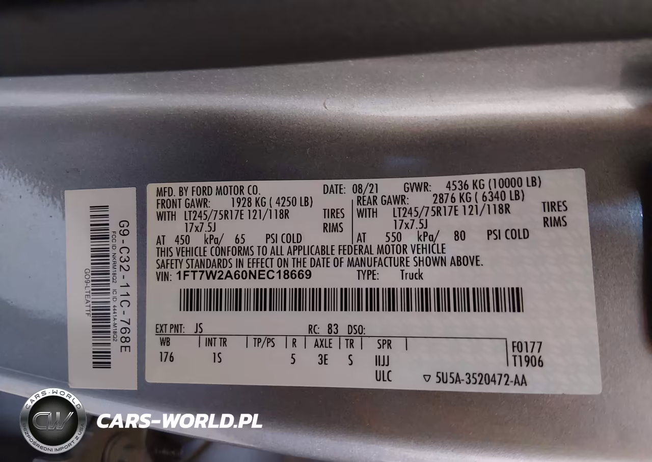 2022 Ford F-250 Xl VIN:1FT7W2A60NEC18669 - 9