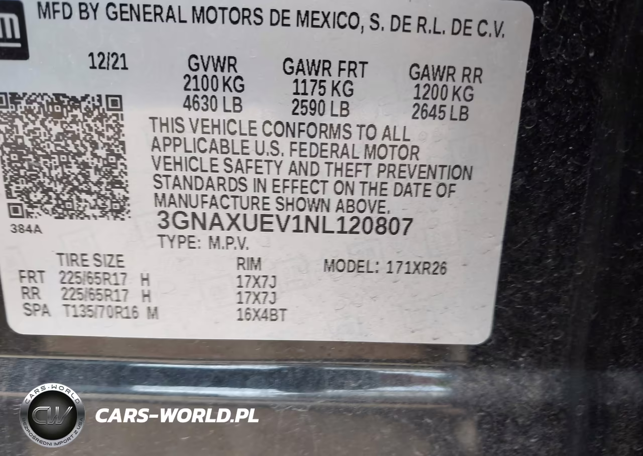 2022 Chevrolet Equinox Awd Lt VIN:3GNAXUEV1NL120807 - 9
