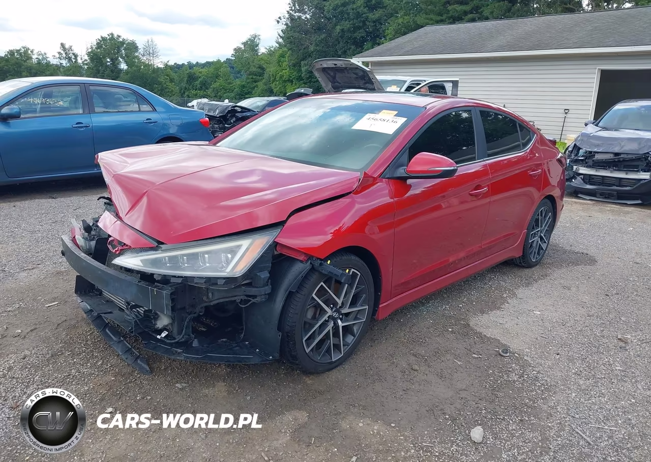 2019 Hyundai Elantra Sport VIN:KMHD04LB6KU841902 - 2