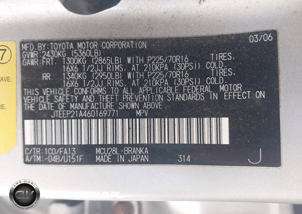 2006 Toyota Highlander V6 VIN:JTEEP21A460169771 - 9