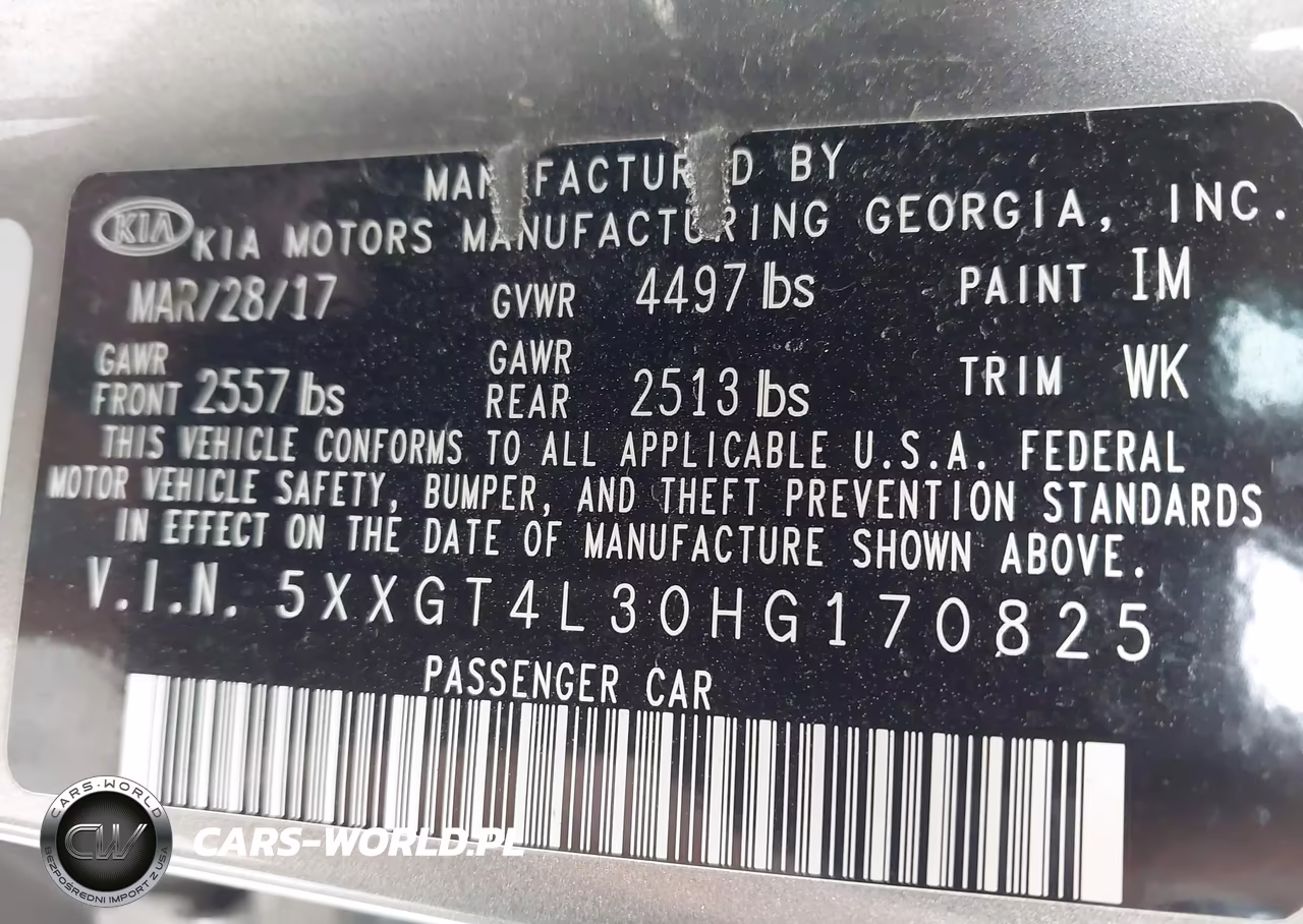 2017 Kia Optima Lx VIN:5XXGT4L30HG170825 - 9