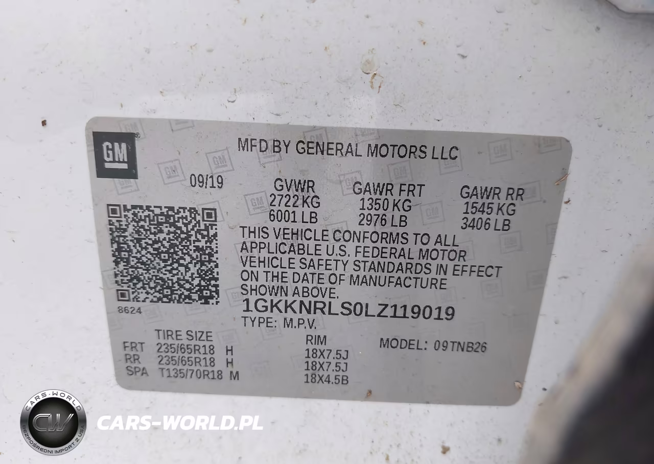 2020 GMC Acadia Fwd Sle VIN:1GKKNRLS0LZ119019 - 9