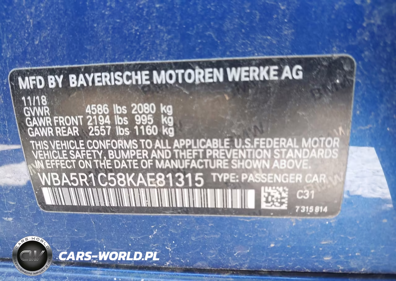 2019 BMW 330I VIN:WBA5R1C58KAE81315 - 9