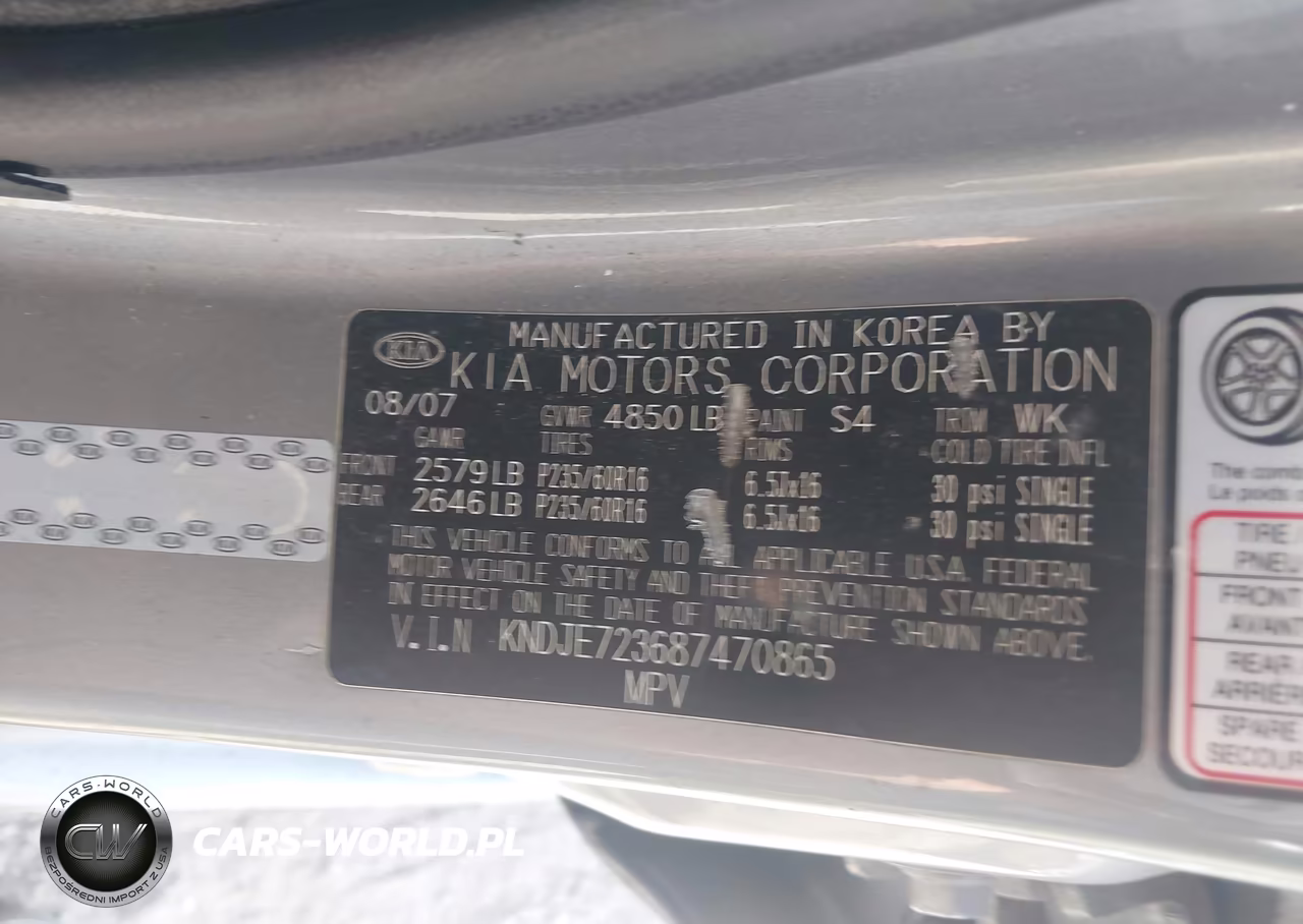 2008 Kia Sportage Lx V6 VIN:KNDJE723687470865 - 9