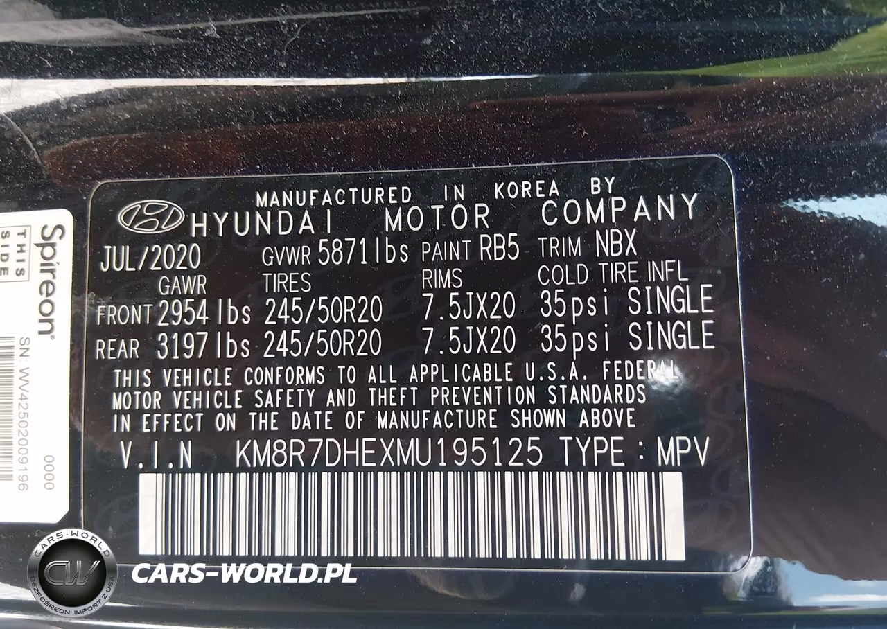 2021 Hyundai Palisade Calligraphy VIN:KM8R7DHEXMU195125 - 9