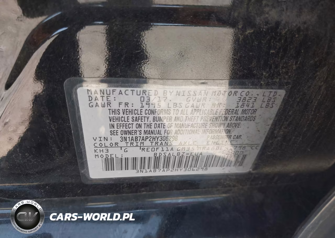 2017 Nissan Sentra S VIN:3N1AB7AP2HY306298 - 9