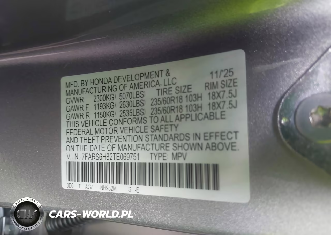 2026 Honda Cr-V Hybrid Awd Sport-L VIN:7FARS6H82TE069751 - 9