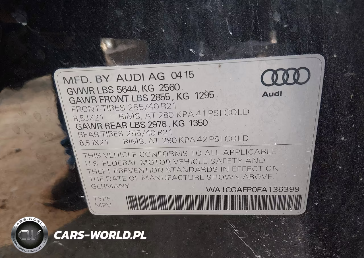 2015 Audi Sq5 3.0T Premium Plus VIN:WA1CGAFP0FA136399 - 9