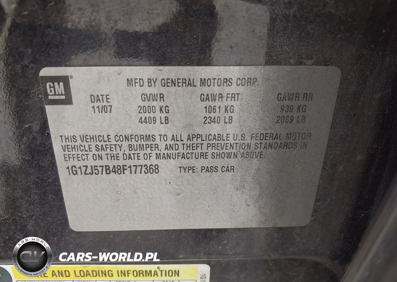 2008 Chevrolet Malibu Lt W-2Lt VIN:1G1ZJ57B48F177368 - 9