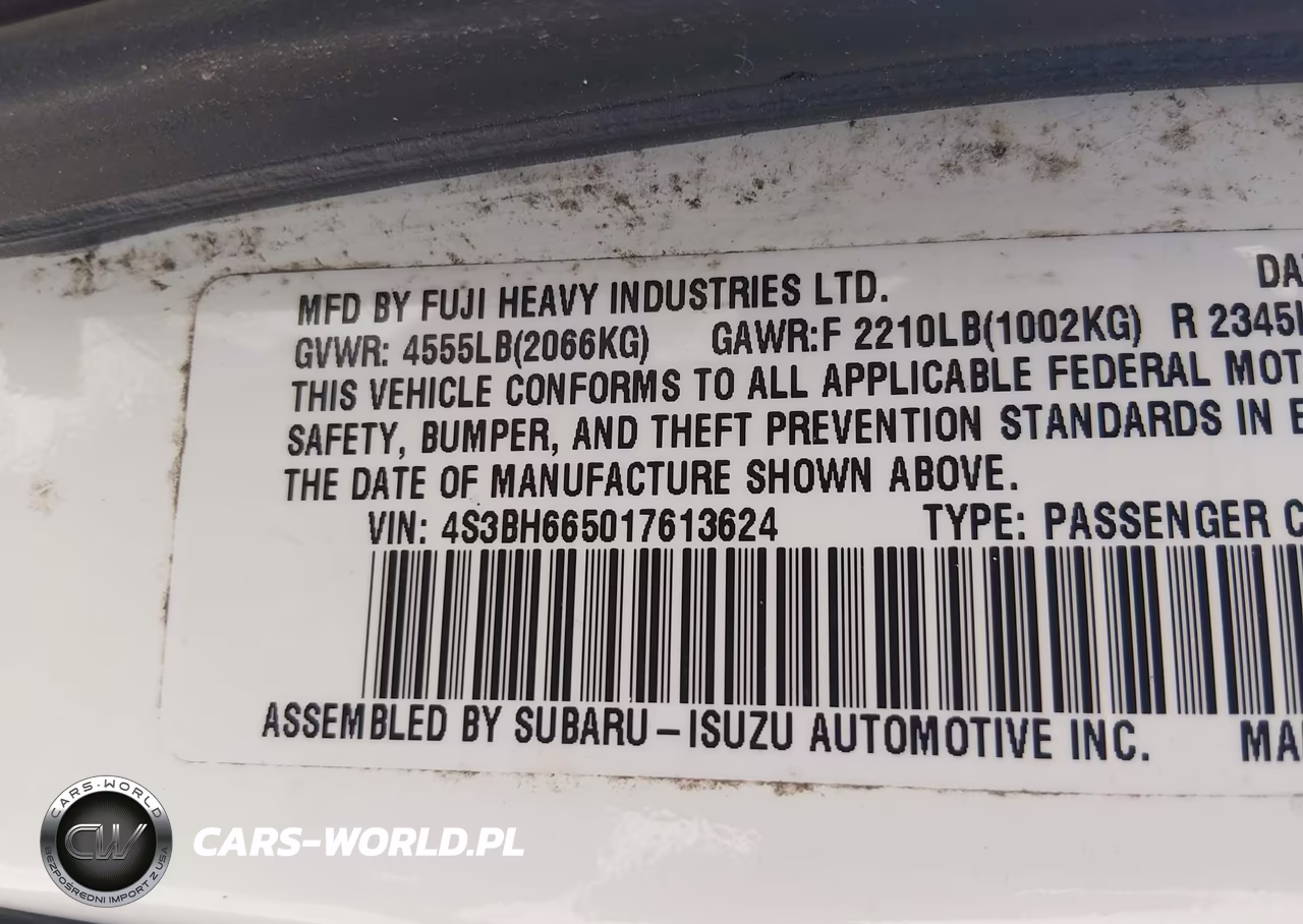 2001 Subaru Outback VIN:4S3BH665017613624 - 9