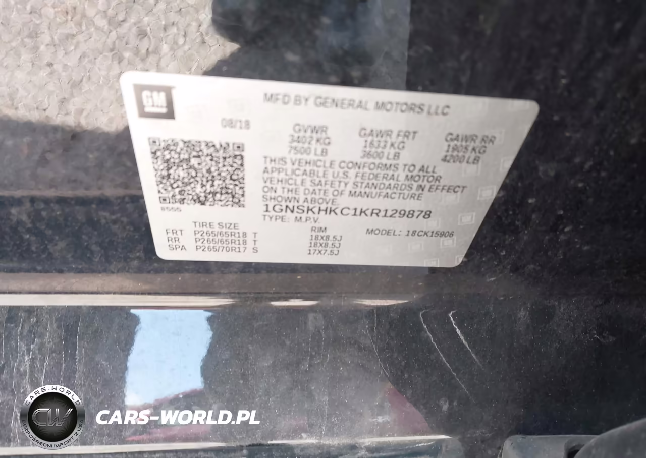 2019 Chevrolet Suburban Lt VIN:1GNSKHKC1KR129878 - 9