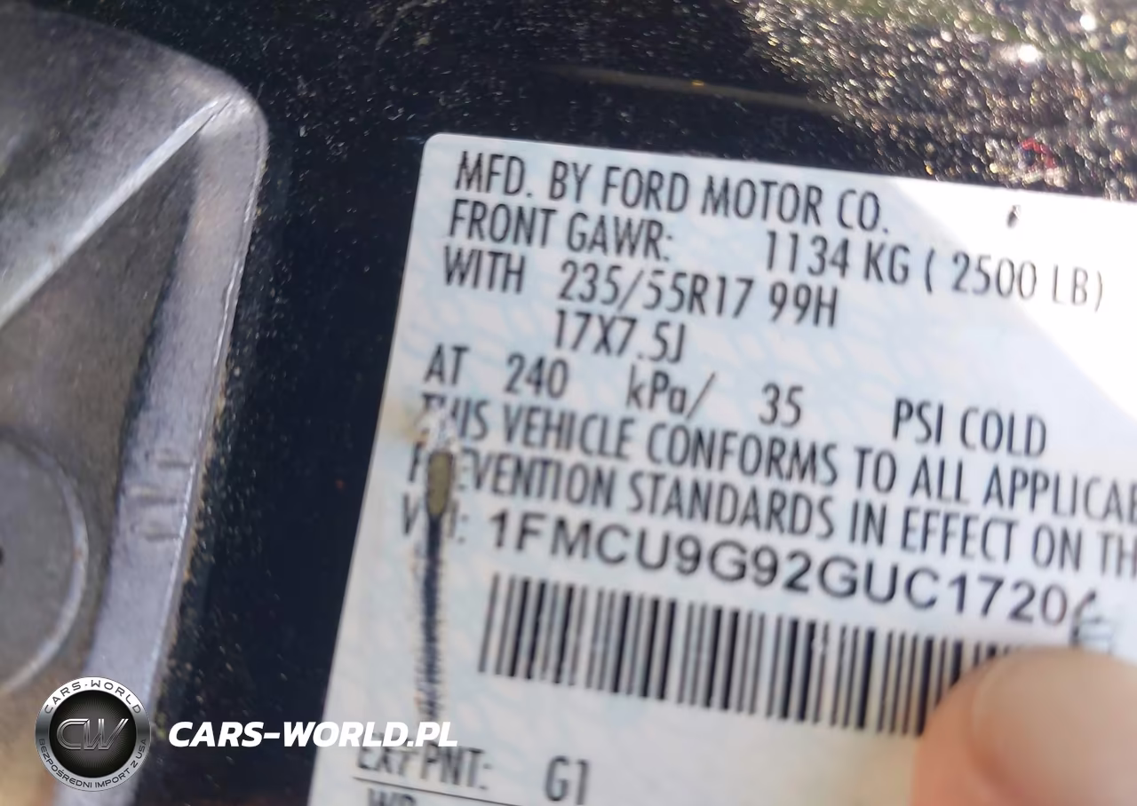 2016 Ford Escape Se VIN:1FMCU9G92GUC17204 - 9