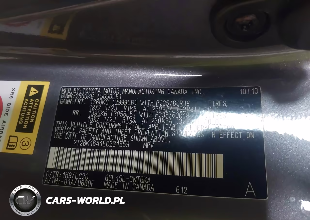 2014 Lexus Rx 350 VIN:2T2BK1BA1EC231559 - 9