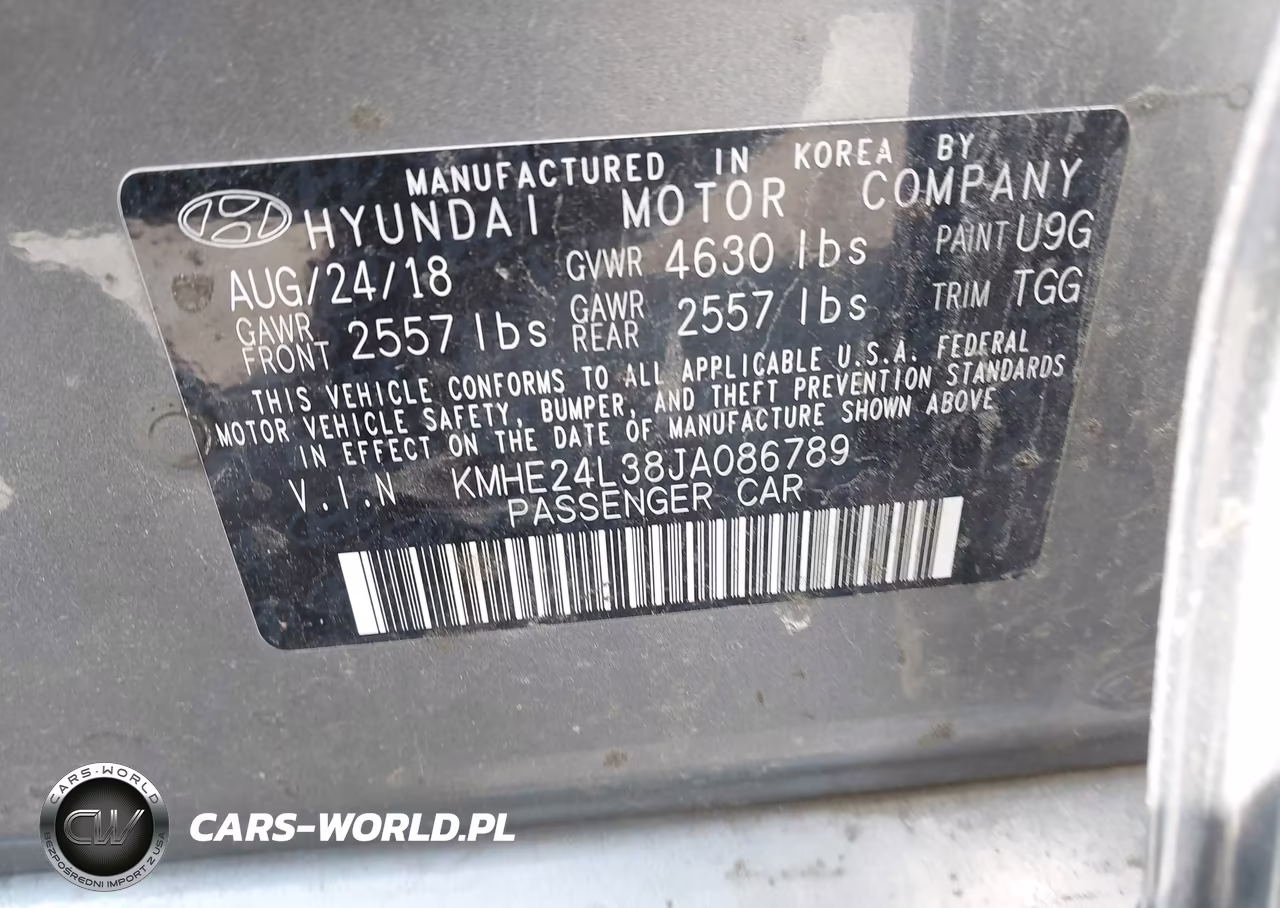 2018 Hyundai Sonata Hybrid Se VIN:KMHE24L38JA086789 - 9