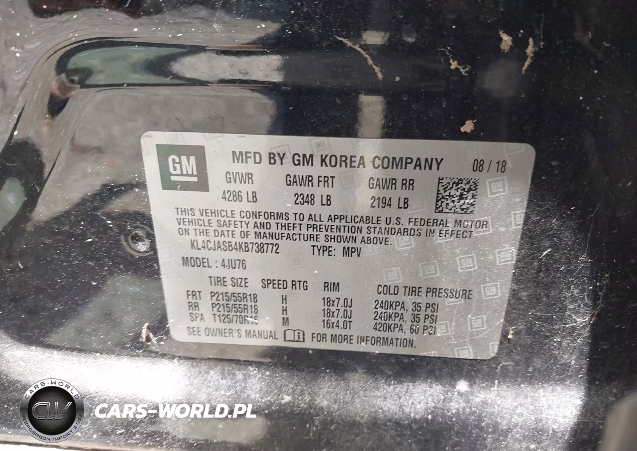 2019 Buick Encore Fwd Preferred VIN:KL4CJASB4KB738772 - 9