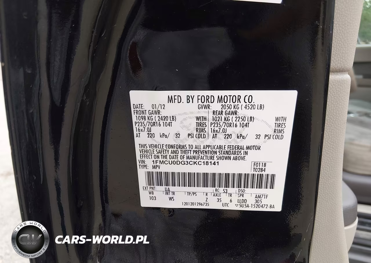 2012 Ford Escape Xlt VIN:1FMCU0DG3CKC18141 - 9