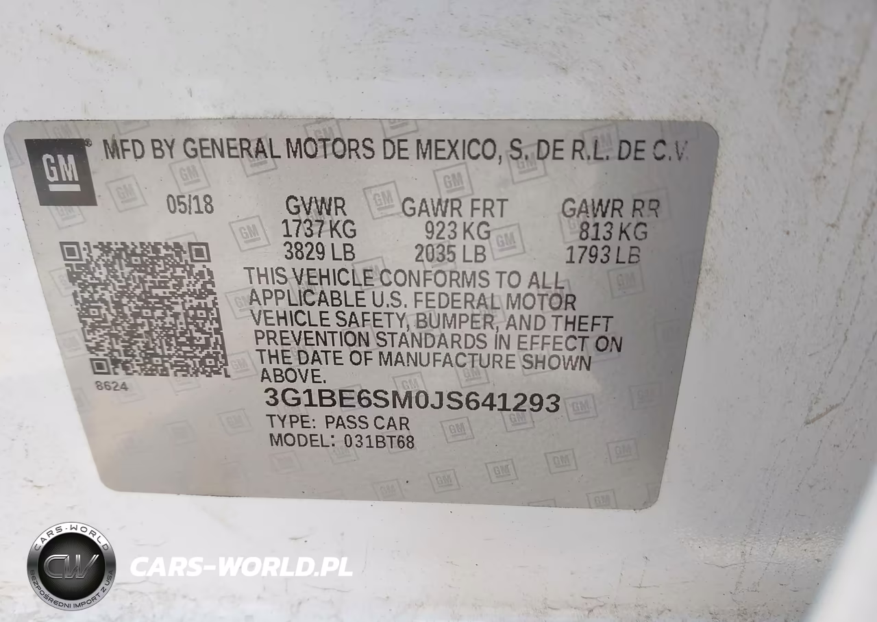 2018 Chevrolet Cruze Lt Auto VIN:3G1BE6SM0JS641293 - 9