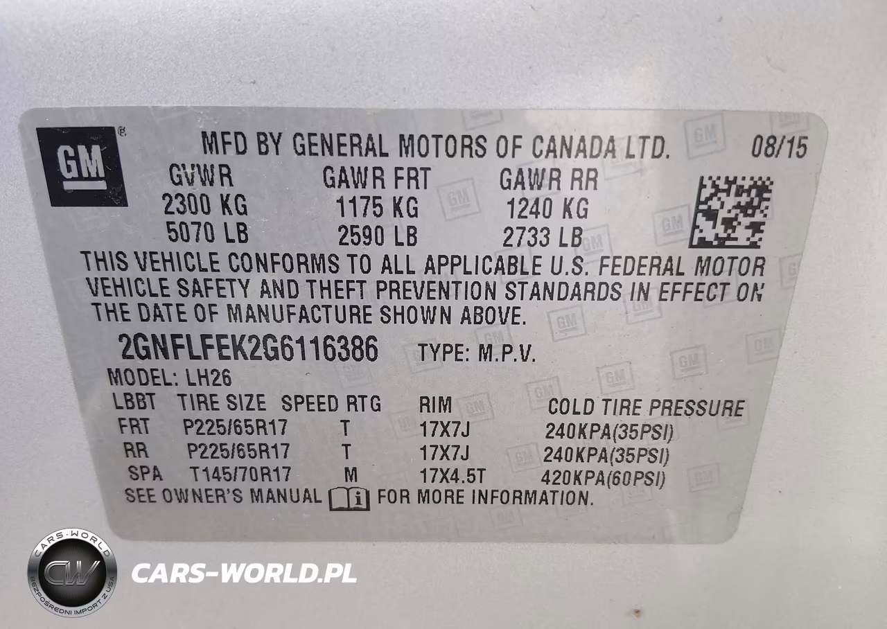 2016 Chevrolet Equinox Lt VIN:2GNFLFEK2G6116386 - 9
