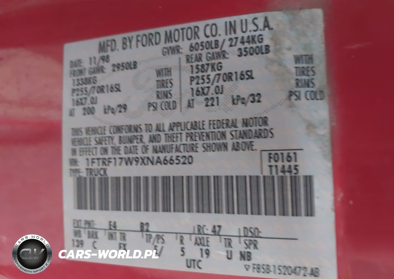 1999 Ford F-150 Lariat-Work Series-Xl-Xlt VIN:1FTRF17W9XNA66520 - 9