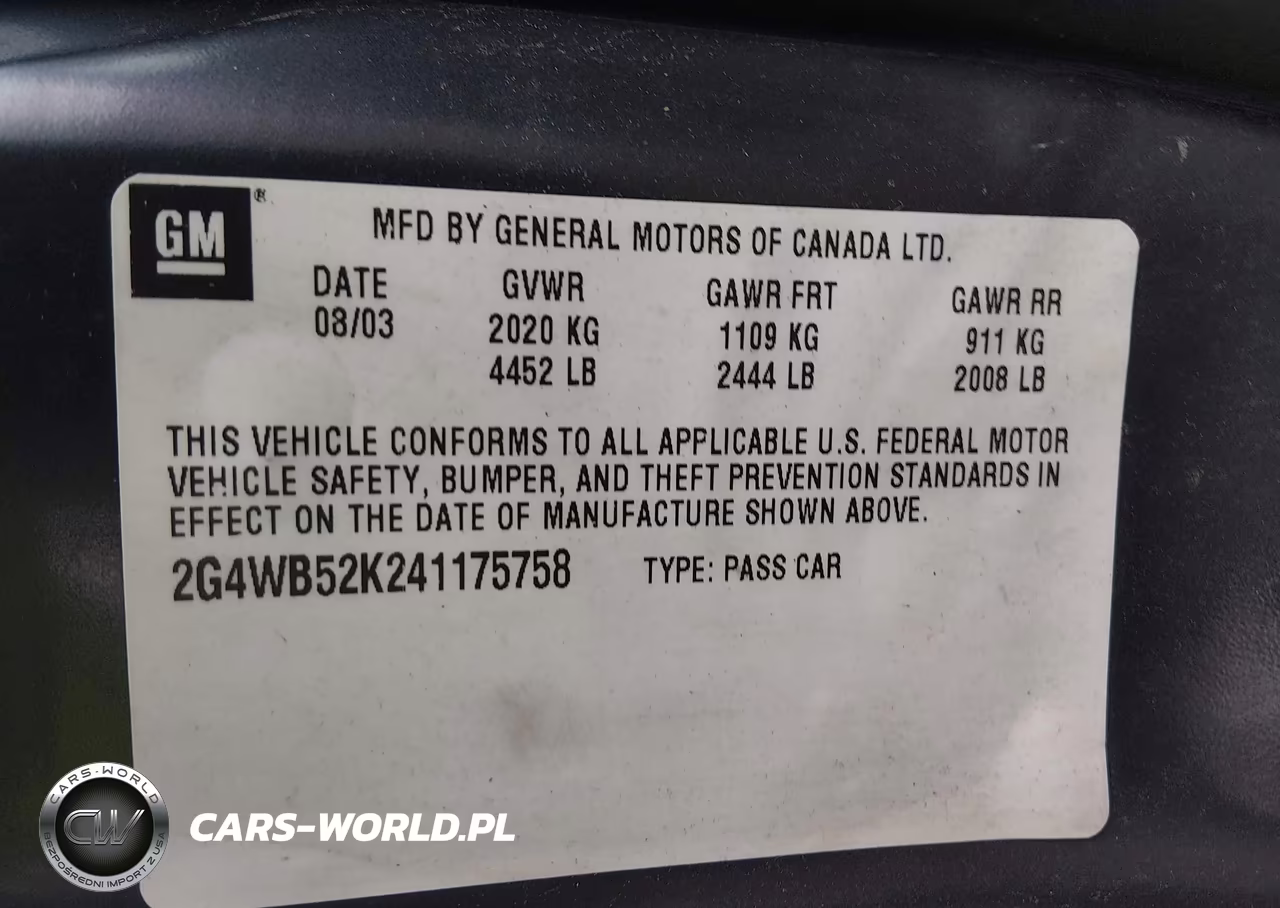 2004 Buick Regal Ls VIN:2G4WB52K241175758 - 9