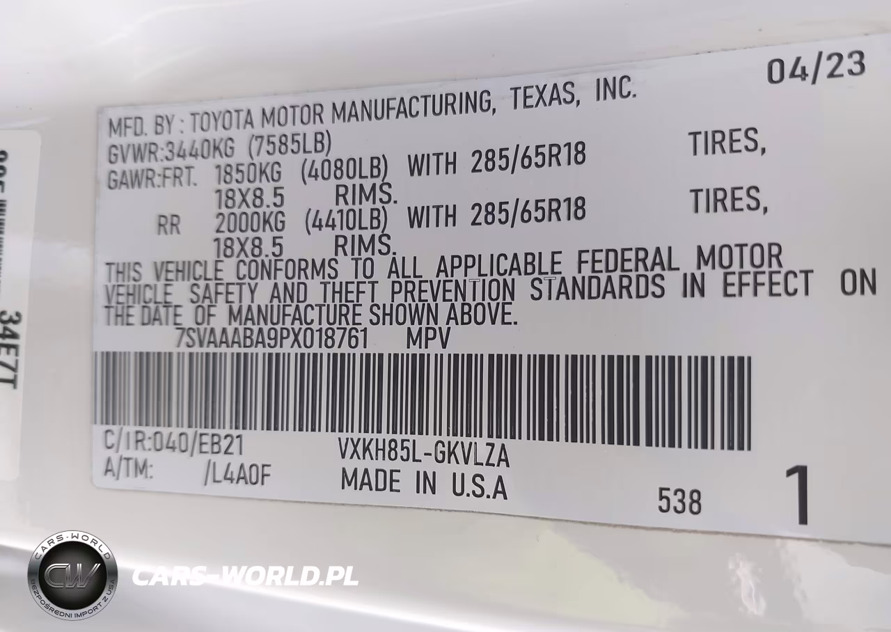 2023 Toyota Sequoia Capstone VIN:7SVAAABA9PX018761 - 9