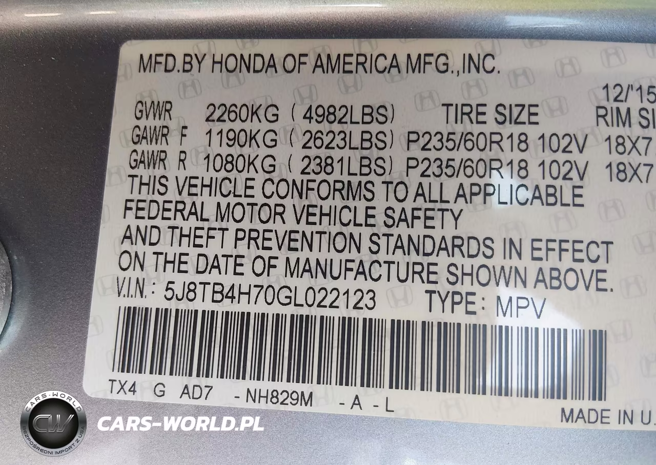 2016 Acura Rdx Advance Package VIN:5J8TB4H70GL022123 - 9