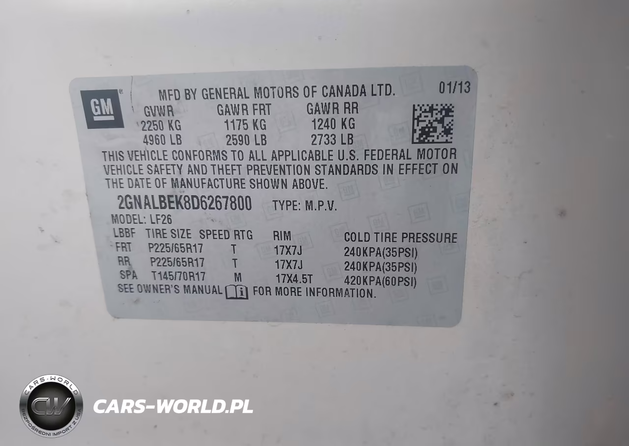 2013 Chevrolet Equinox Ls VIN:2GNALBEK8D6267800 - 9
