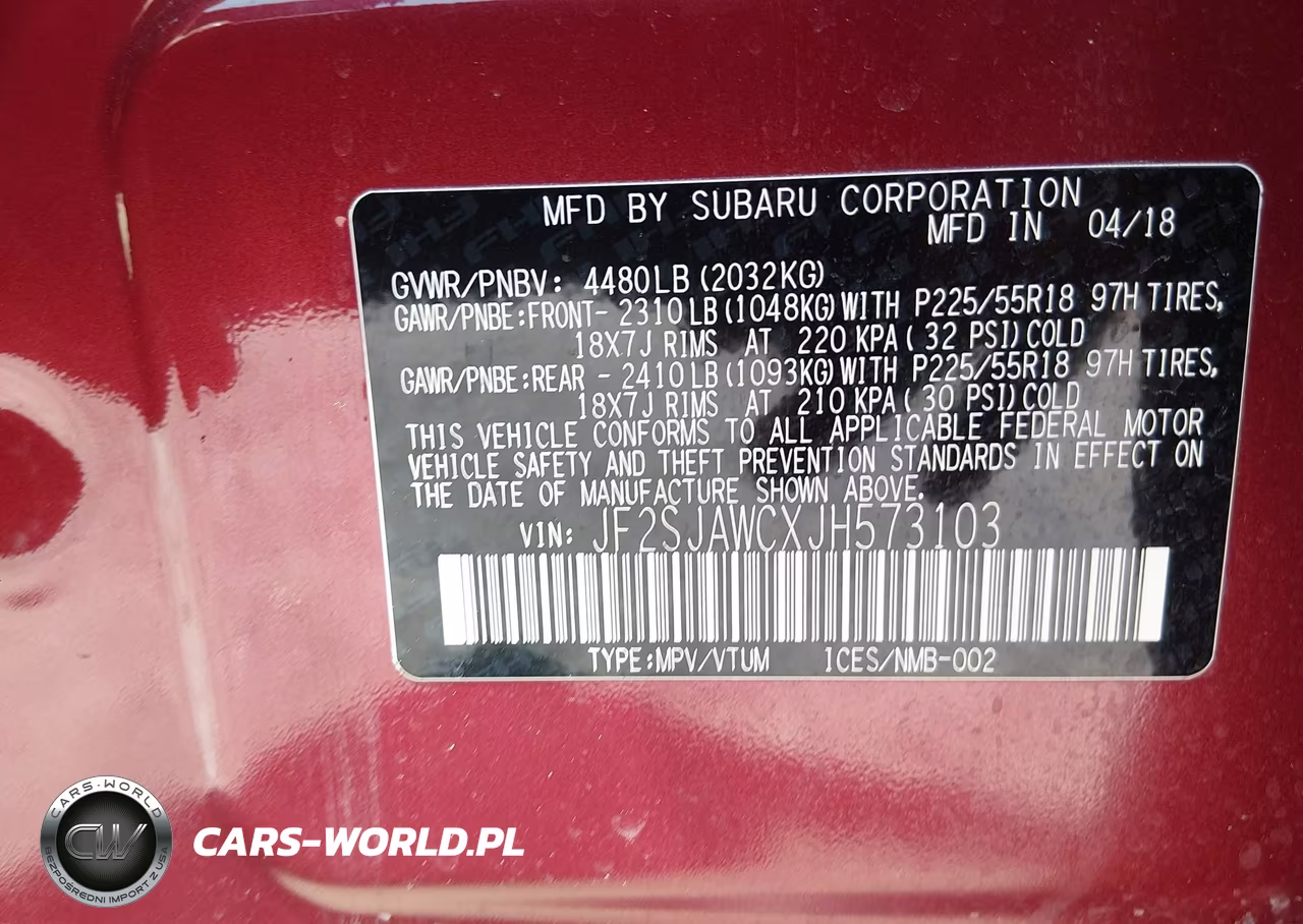 2018 Subaru Forester 2.5I Touring VIN:JF2SJAWCXJH573103 - 9