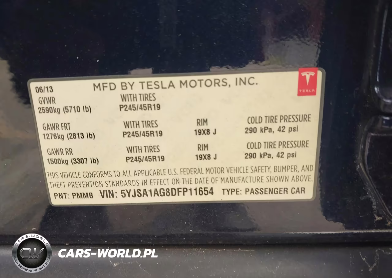 2013 Tesla Model S VIN:5YJSA1AG8DFP11654 - 9