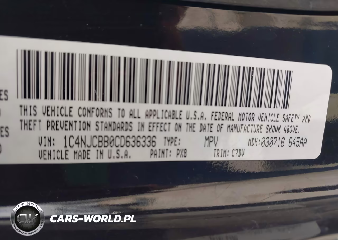 2012 Jeep Compass Sport VIN:1C4NJCBB0CD636336 - 9