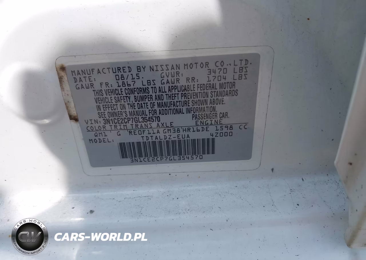 2016 Nissan Versa Note S (Sr)-S Plus-Sl-Sr-Sv VIN:3N1CE2CP7GL354570 - 9