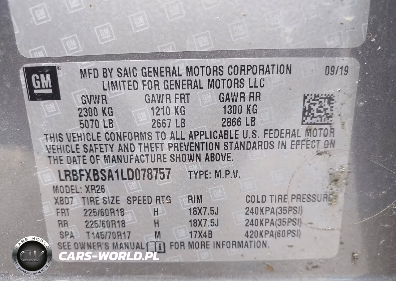 2020 Buick Envision Fwd Preferred VIN:LRBFXBSA1LD078757 - 9