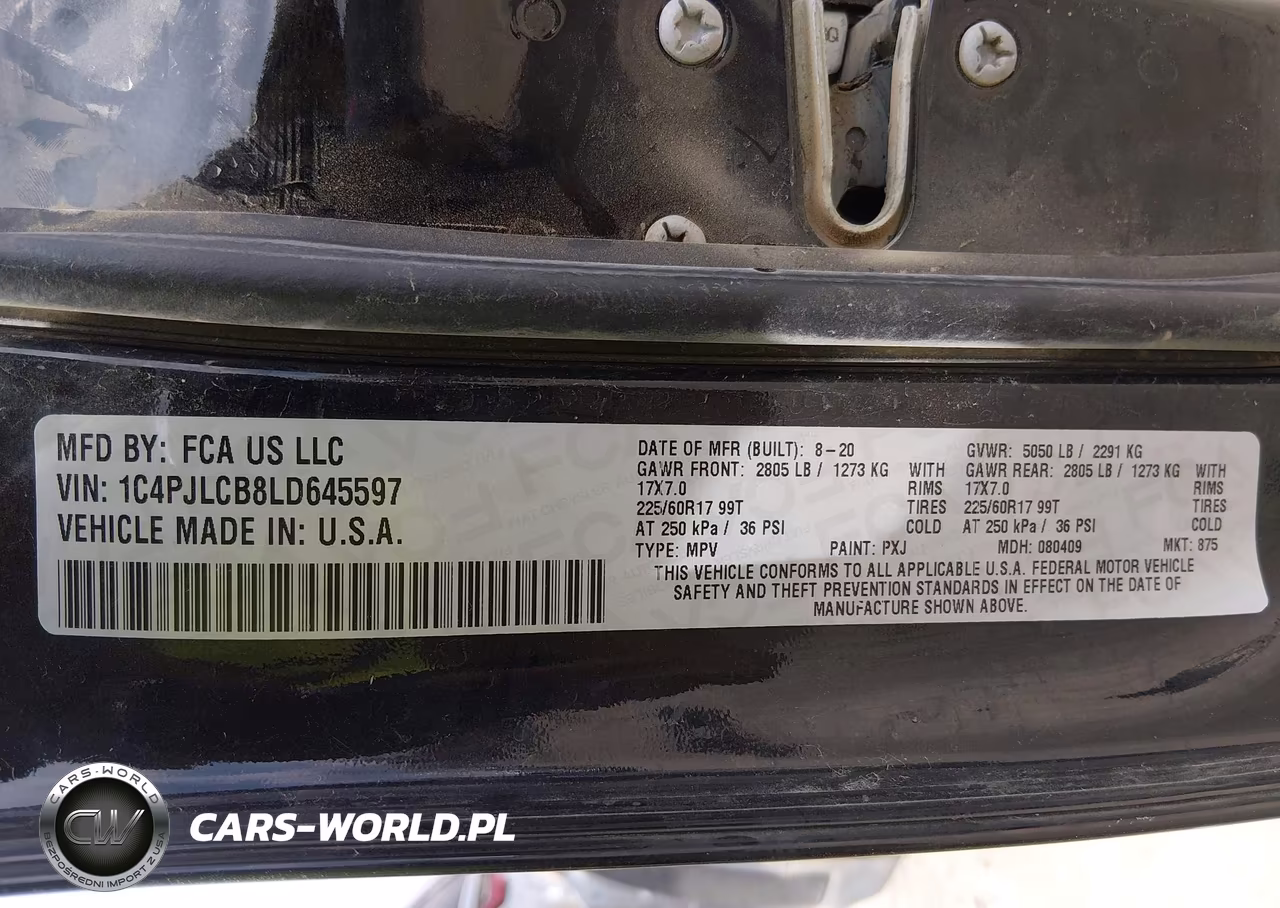 2020 Jeep Cherokee Latitude Fwd VIN:1C4PJLCB8LD645597 - 9